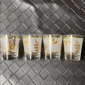 Libbey Golden Leaf shot glasses